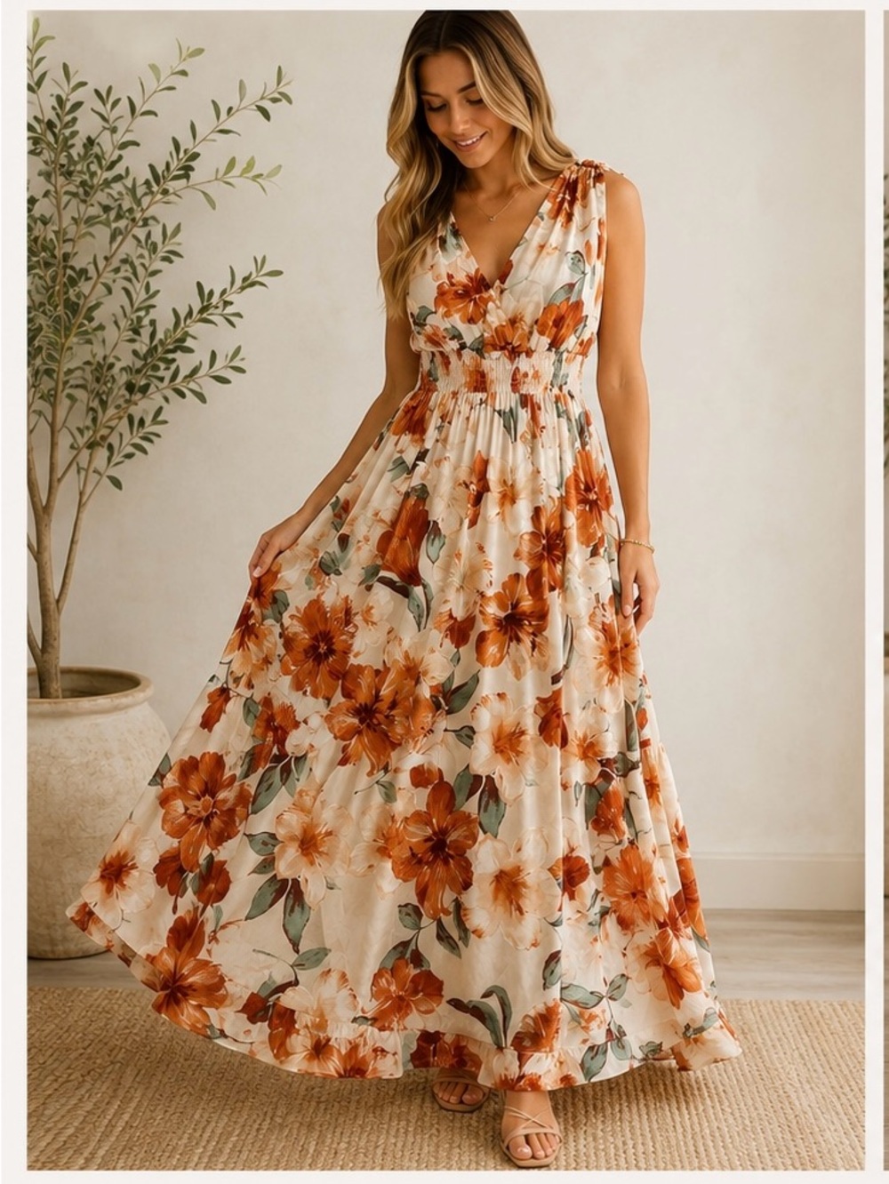 Kate and Lily Floral Maxi Dress Size 8
